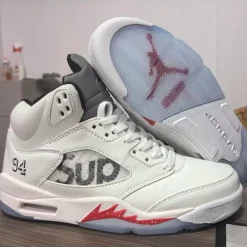 SUP x AJ 5 White Shoes Sneakers - nk0004701 - Image 10
