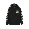 OW Diagonal Tape Arrows Hoodie in Black - 347 - owf0000347