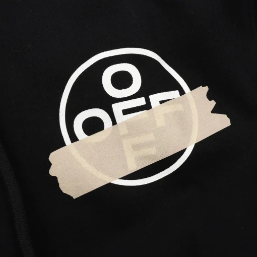 OW Diagonal Tape Arrows Hoodie in Black - 347 - owf0000347 - Image 4