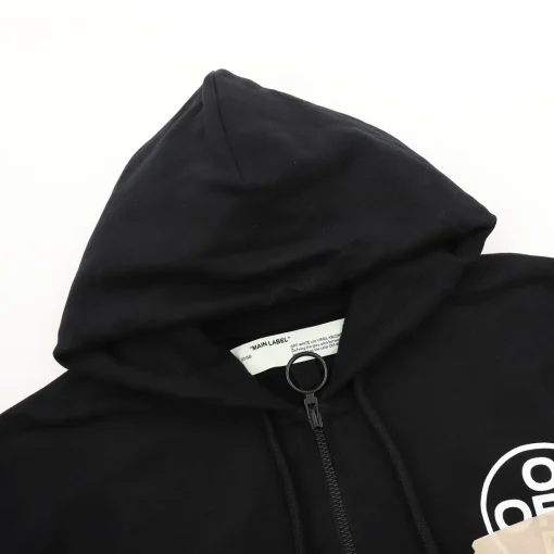 OW Diagonal Tape Arrows Hoodie in Black - 347 - owf0000347 - Image 9