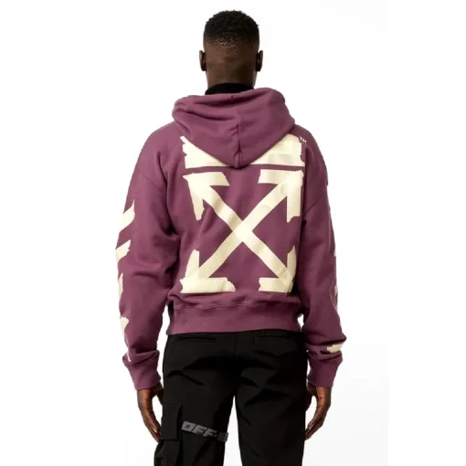 OW Diagonal Tape Arrows Hoodie in Purple - 348 - owf0000348 - Image 3