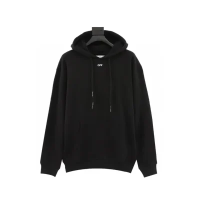 OW Stencil Arrow Hoodie in Black - 351 - owf0000351 - S