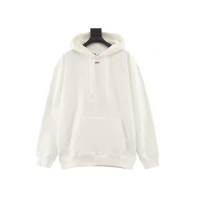OW Stencil Arrow Hoodie in White - 352 - owf0000352 - S