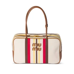 MM Beau Medium Stripes Red Top Handle Bag - MM0005
