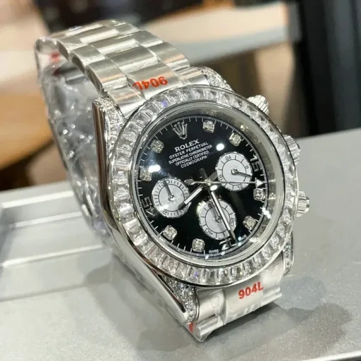 RL Cosmograph Daytona 126539 Black Diamond Jubilee Bracelet Custom - RL0001 - Image 2