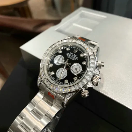 RL Cosmograph Daytona 126539 Black Diamond Jubilee Bracelet Custom - RL0001 - Image 4