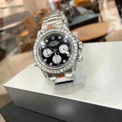 RL Cosmograph Daytona 126539 Black Diamond Jubilee Bracelet Custom - RL0001 - Image 3