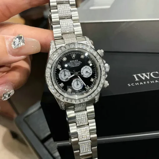 RL Cosmograph Daytona 126539 Black Diamond Bracelet Custom - RL0002 - Image 4