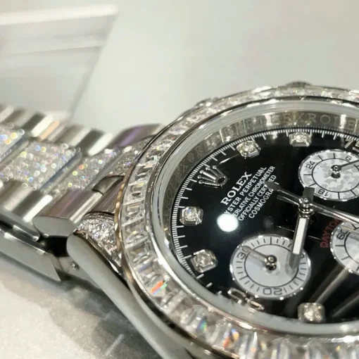 RL Cosmograph Daytona 126539 Black Diamond Bracelet Custom - RL0002 - Image 5