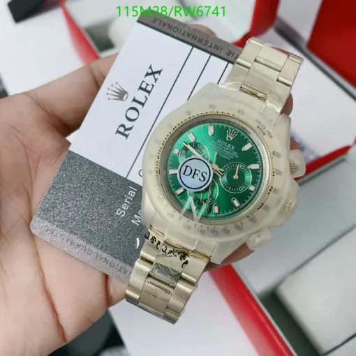 RL Cosmograph Daytona 116508 Yellow Gold Green Dial - RL0006 - Image 6