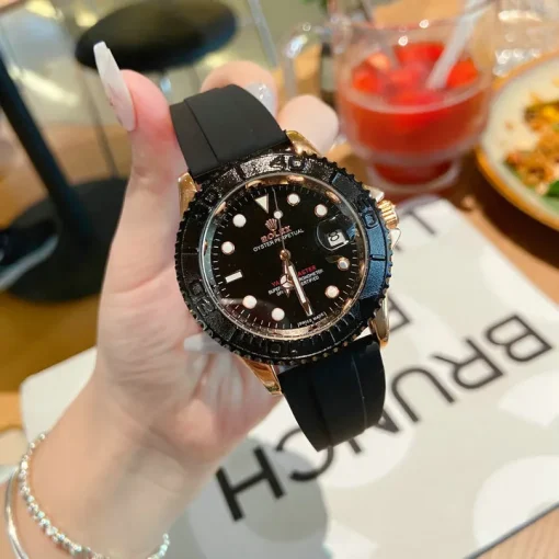 RL Yacht-Master 42 226659 Gold Black Rubber Custom - RL0012 - Image 2