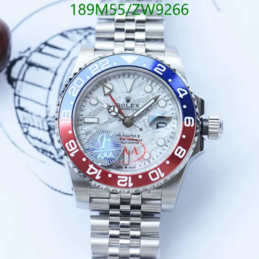 RL GMT-Master II 126719BLRO Pepsi White Gold Meteorite Custom - RL0015 - Image 4