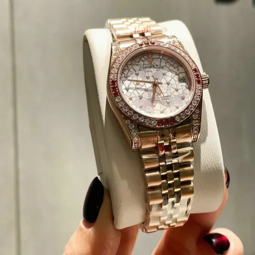 RL Datejust 31 278285RBR Everose Gold Dark Green Diamond Custom - RL0020 - Image 2