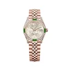 RL Datejust 31 278285RBR Everose Gold Dark Green Diamond 5-Leaf Custom - RL0022