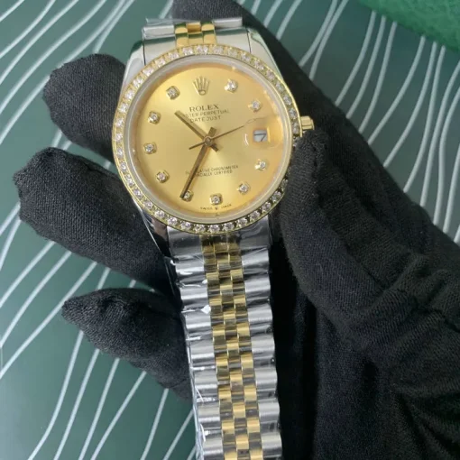 RL Datejust 36 126283RBR Yellow Gold Dial Diamond Jubilee Bracelet - RL0037 - Image 2
