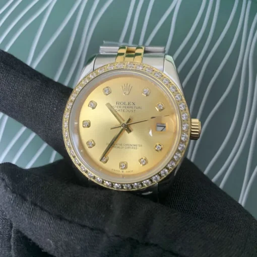 RL Datejust 36 126283RBR Yellow Gold Dial Diamond Jubilee Bracelet - RL0037 - Image 3