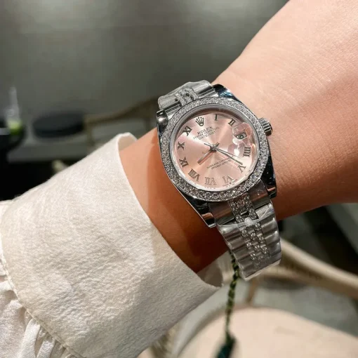 RL Datejust 36 278384 Pink Grey Steel Jubilee Bracelet Custom - RL0041 - Image 8