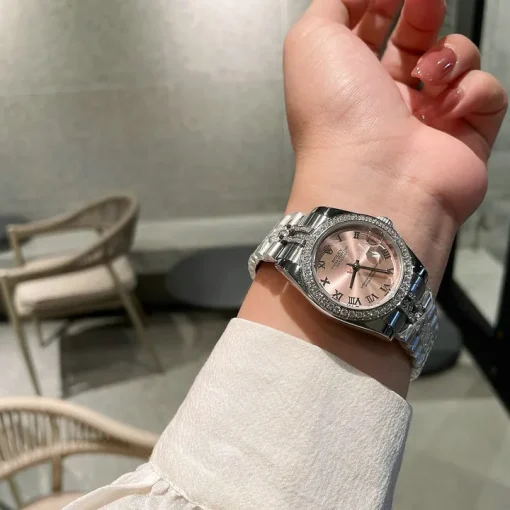 RL Datejust 36 278384 Pink Grey Steel Jubilee Bracelet Custom - RL0041 - Image 9