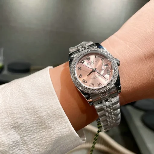 RL Datejust 36 278384 Pink Grey Steel Jubilee Bracelet Custom - RL0041 - Image 11