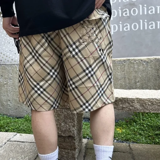 BUR Archive Check Knight Motif Shorts in Yellow - 378 - bbr0000378 - Image 6