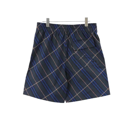 BUR Archive Check Knight Motif Shorts in Navy - 379 - bbr0000379 - Image 2