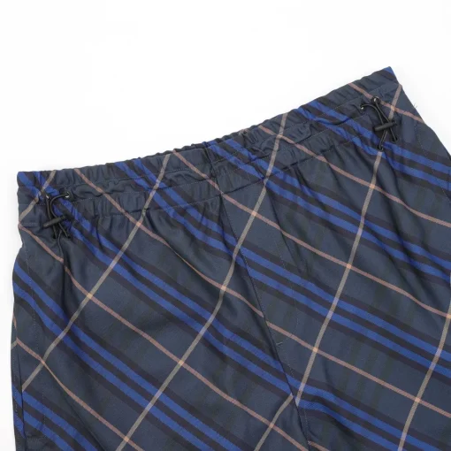 BUR Archive Check Knight Motif Shorts in Navy - 379 - bbr0000379 - Image 6