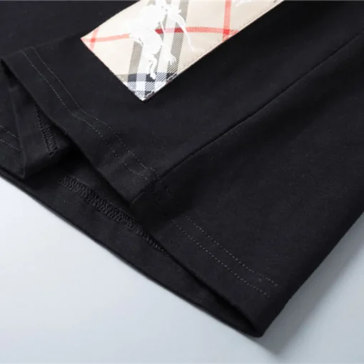 BUR Check Label T-Shirt in Black - 383 - bbr0000383 - Image 5