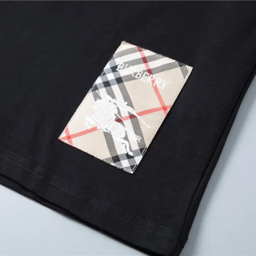 BUR Check Label T-Shirt in Black - 383 - bbr0000383 - Image 6