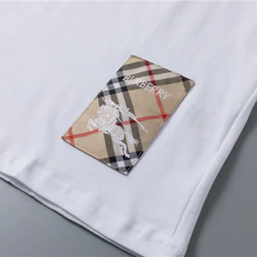 BUR Check Label T-Shirt in White - 384 - bbr0000384 - Image 5