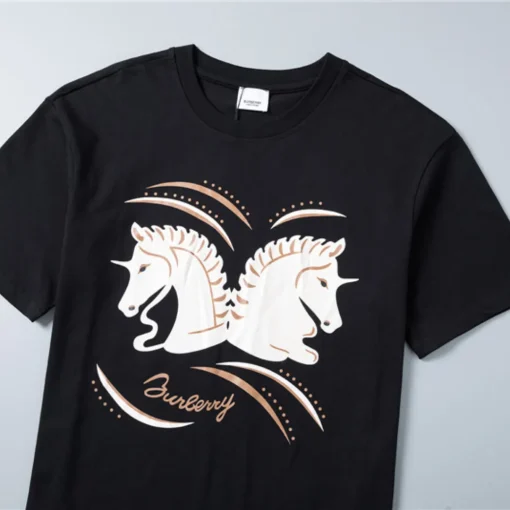 BUR Two Horses T-Shirt in Black - 388 - bbr0000388 - Image 4