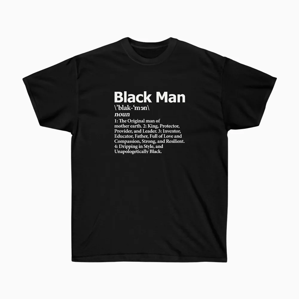 Black Man Denifition Men T-Shirt