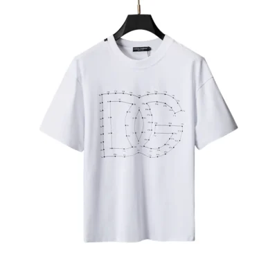D&G Logo DG Print T-shirt in White - 109 - dng0000109 - M