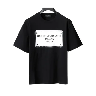 D&G Logo Print T-shirt in Black - 113 - dng0000113 - M