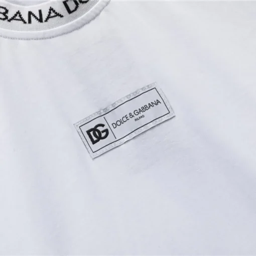 D&G Logo Print T-shirt in White - 114 - dng0000114 - Image 5