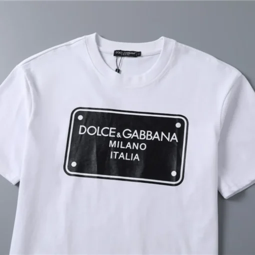 D&G Logo Print T-shirt in White - 115 - dng0000115 - Image 5