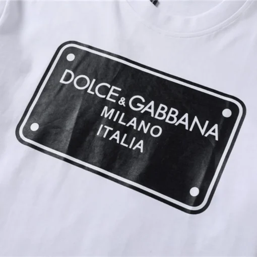 D&G Logo Print T-shirt in White - 115 - dng0000115 - Image 6