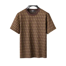 FD Diagonal FF Logo T Shirt in Brown - 78 - fd0000078