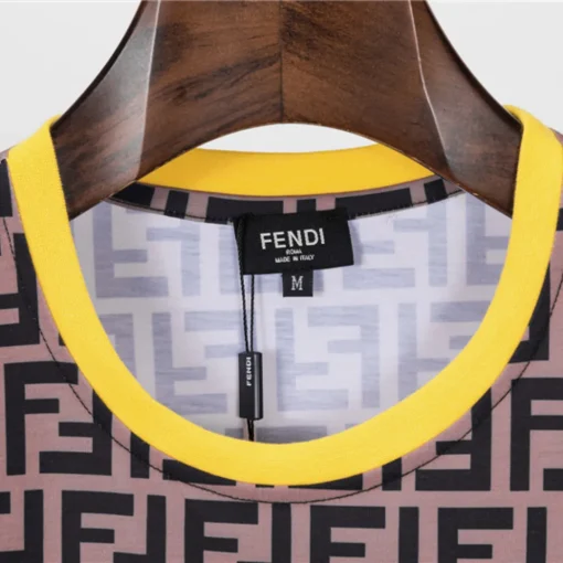 FD FF Logo Print T Shirt in Brown - 84 - fd0000084 - Image 3