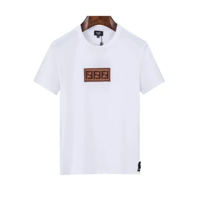 FD Logo Patch Crewneck T-Shirt in White - 87 - fd0000087 - M