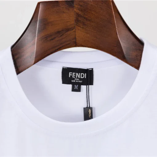FD Logo Patch Crewneck T-Shirt in White - 87 - fd0000087 - Image 4