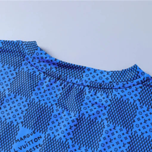 LOV Damier Monogram T-Shirt in Blue - lov0000766 - Image 8