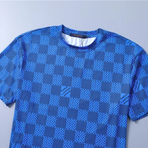 LOV Damier Monogram T-Shirt in Blue - lov0000766 - Image 5