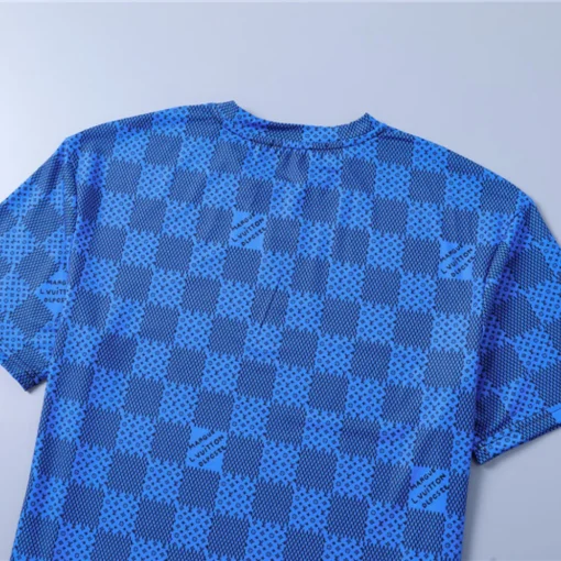 LOV Damier Monogram T-Shirt in Blue - lov0000766 - Image 6
