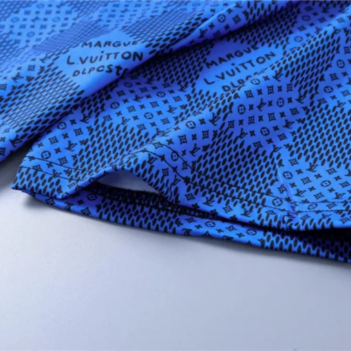 LOV Damier Monogram T-Shirt in Blue - lov0000766 - Image 11