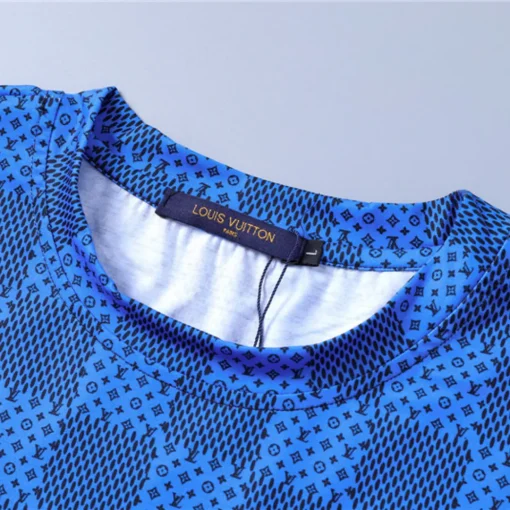 LOV Damier Monogram T-Shirt in Blue - lov0000766 - Image 7