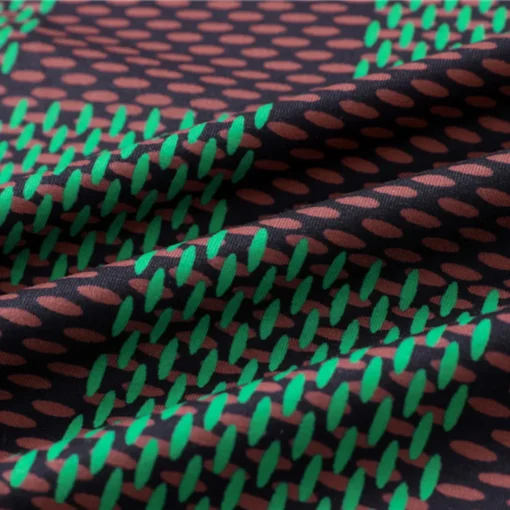 LOV Jacquard Damier T-Shirt in Green Brown - lov0000773 - Image 11