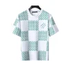 LOV Jacquard Damier T-Shirt in White Green - lov0000774