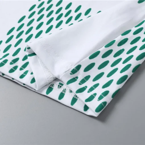 LOV Jacquard Damier T-Shirt in White Green - lov0000774 - Image 8
