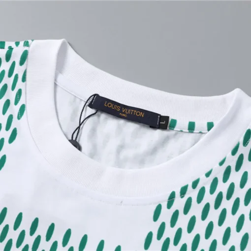 LOV Jacquard Damier T-Shirt in White Green - lov0000774 - Image 5