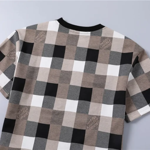 LOV Jacquard Damier Vintage T-Shirt - lov0000775 - Image 5